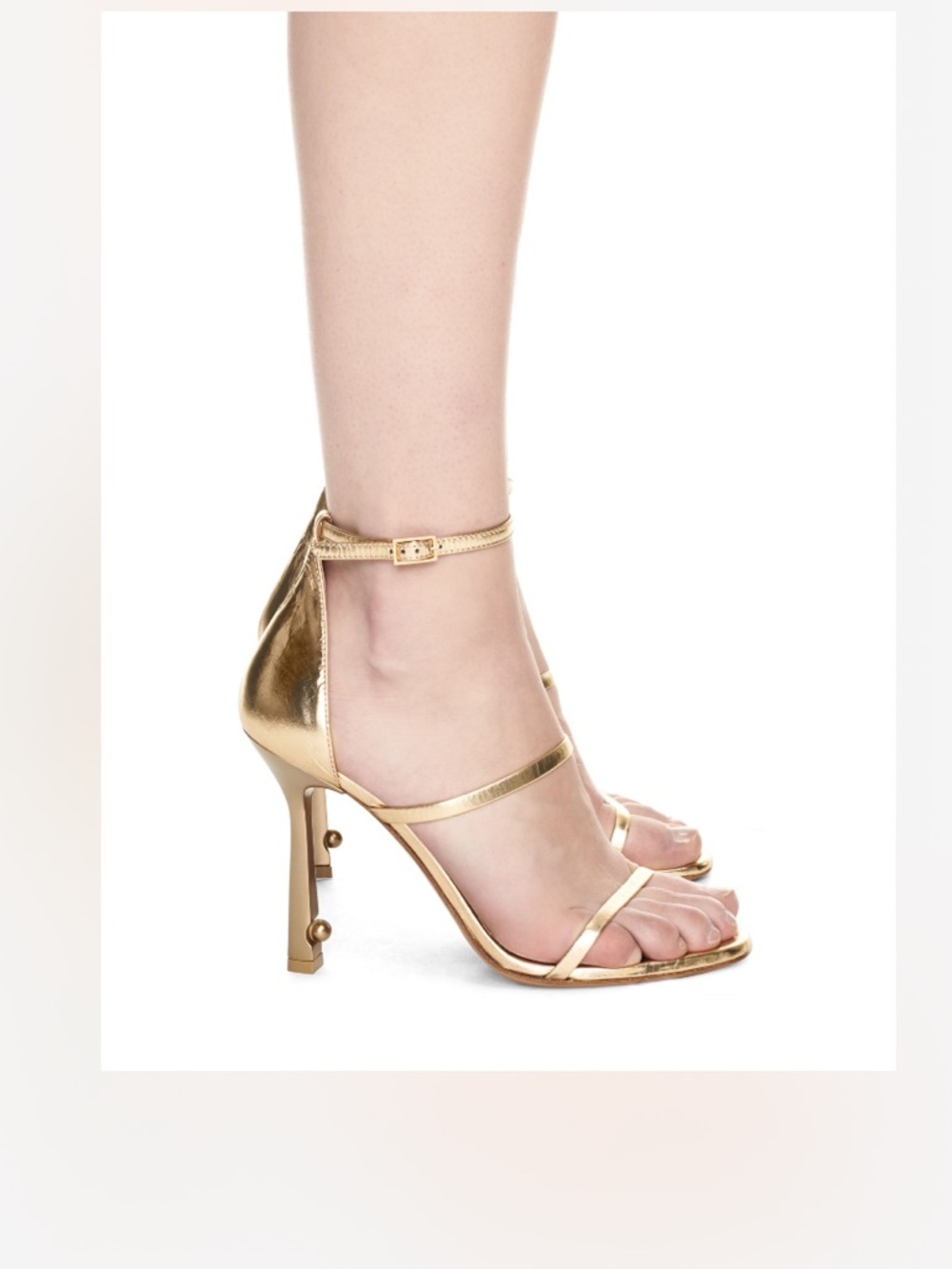 OFF - WHITE Lollipop Strappy Sandal in gold size 40 US 10 new